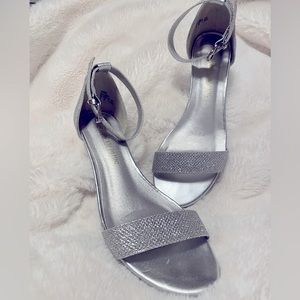 Silver formal shoes
